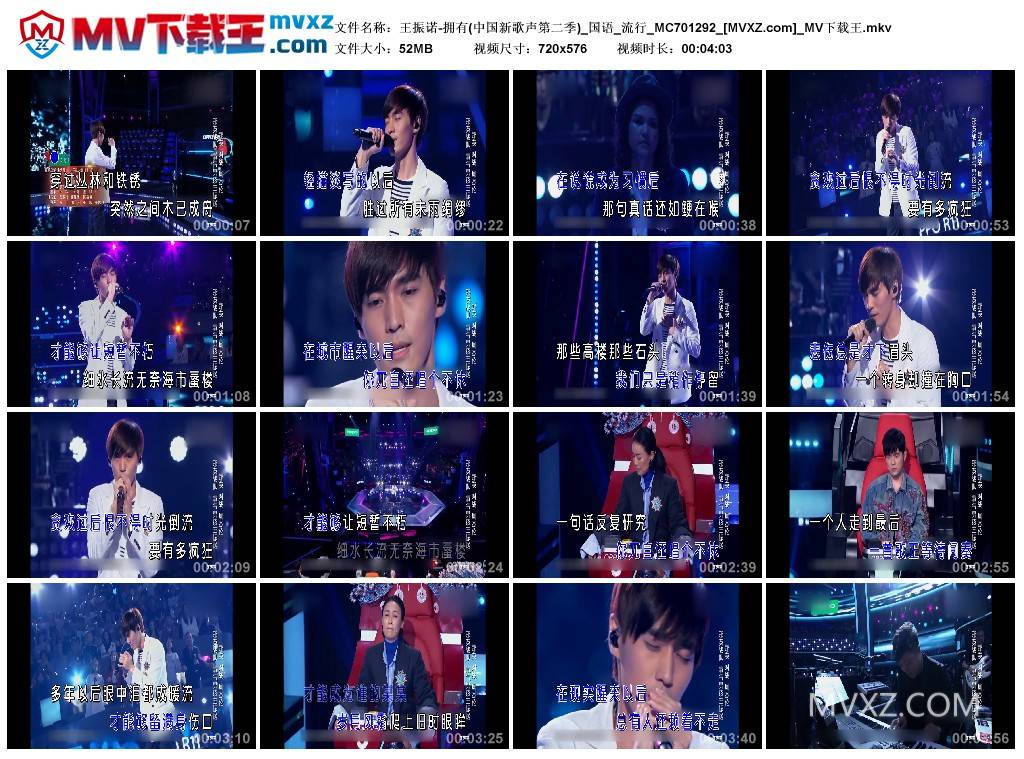 王振诺-拥有(中国新歌声第二季)_国语_流行_MC701292